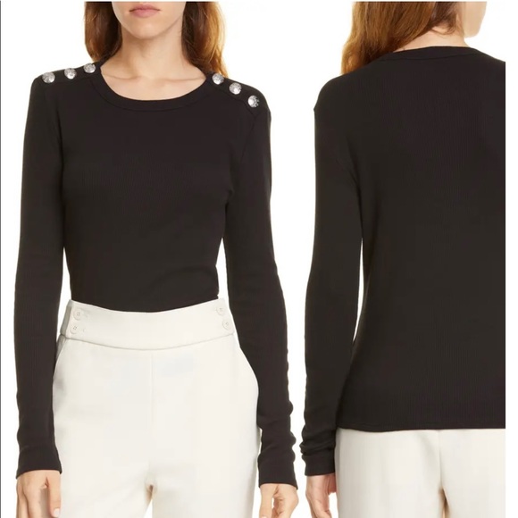 Veronica Beard black long sleeve top - Picture 2 of 5